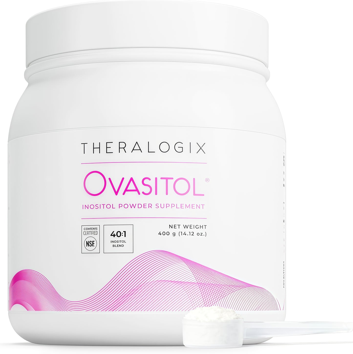 Theralogix Ovasitol Inositol Powder - 90-DaySupply - Myo-Inositol & D-Chiro Inositol forHormone Balance & Ovarian FunctionSupport - 400 g (180 Servings)