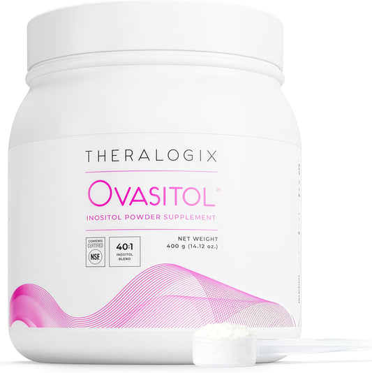 Theralogix Ovasitol Inositol Powder - 90-DaySupply - Myo-Inositol & D-Chiro Inositol forHormone Balance & Ovarian FunctionSupport - 400 g (180 Servings)